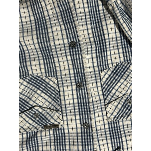 Calvin Klein CK Blue Plaid‎ Jean Jacket Women's L - Denim Cropped - Picture 3 of 8